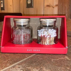 Rae Dunn “Naughty and Nice” jars